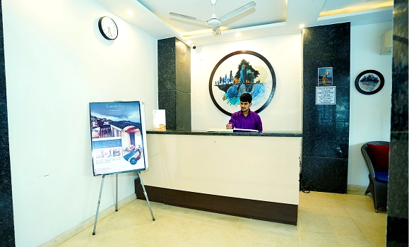 N3nN Ganga Retreat Rishikesh hotel reception counter