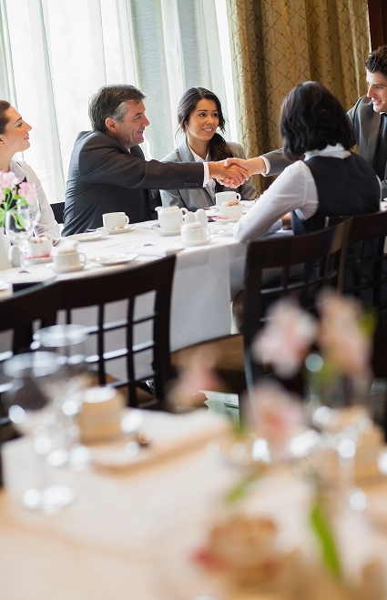Corporate event celebration in the hills